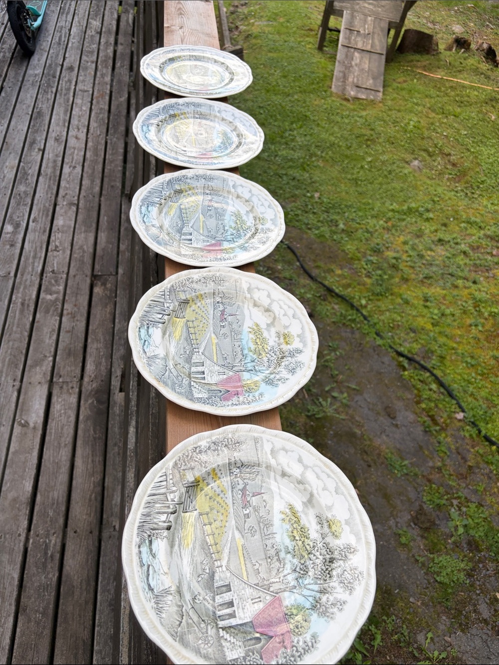 5 Meakin Home Pastures Plate, Vintage Village Scene, c1950s - Midcentury Plate